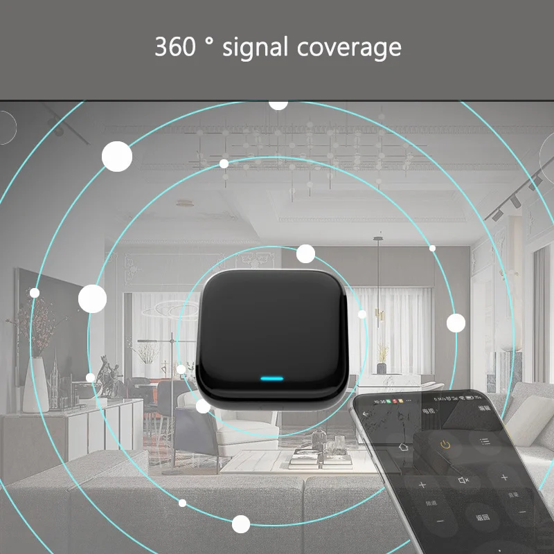 ホーム Tuya 音声コントロール 360 °   信号カバレッジデバイス Wifi ユニバーサル赤外線リモコン スマート学習機能