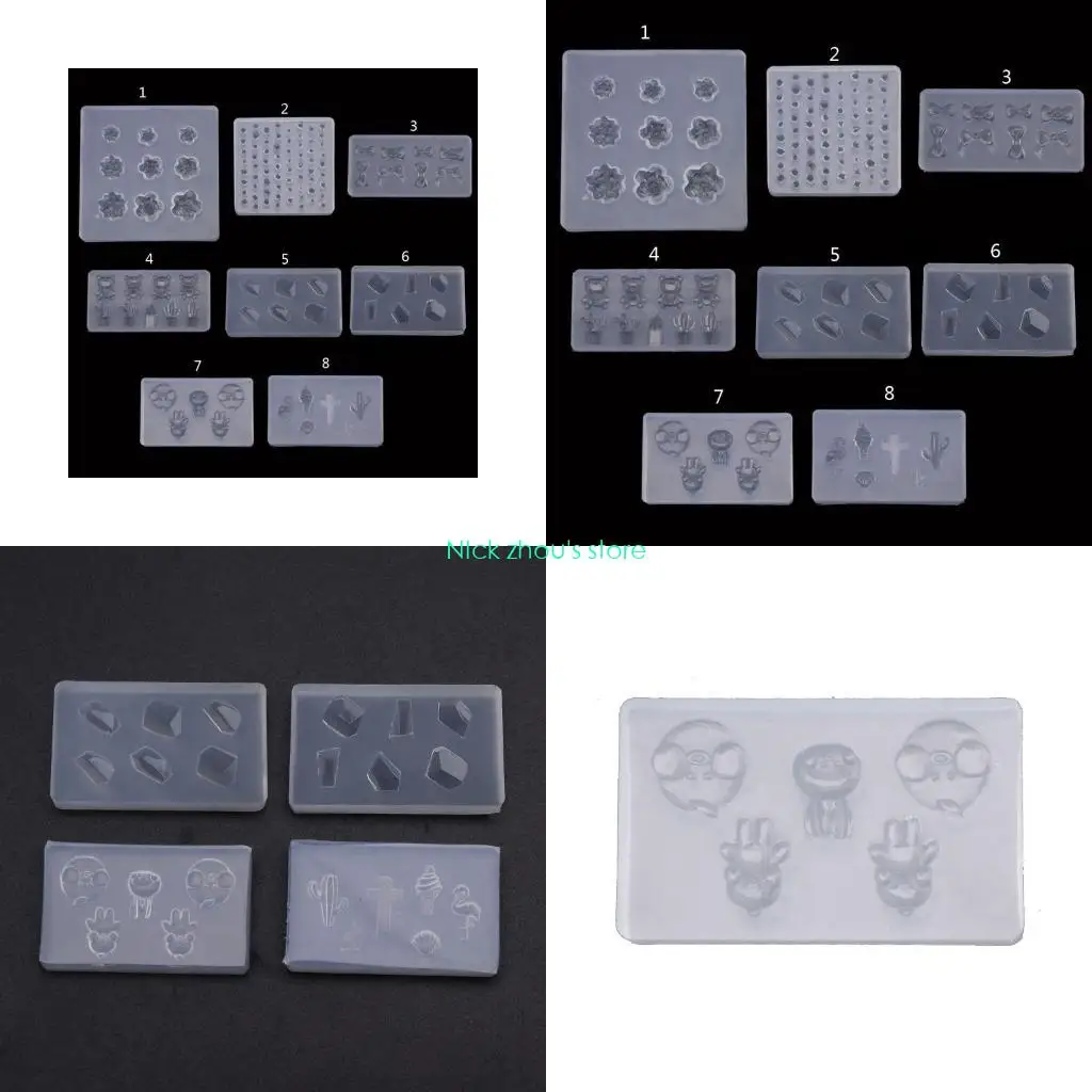 E15E Beauty Art Resin Casting Molds Silicone Manicure DIY Template Craft Art