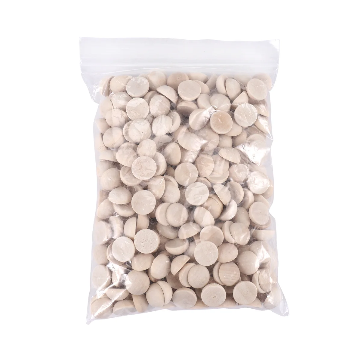 300Pcs Split Wood Balls Unfinished Half Wooden Balls Half Round Craft Balls for DIY Craft Arts Christmas Decoration 15mm