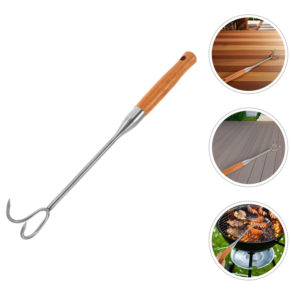 

Outdoor Fishing for Cooked Food Hooks Butcher Meat Bbq Flipping Flipper Pig Tail