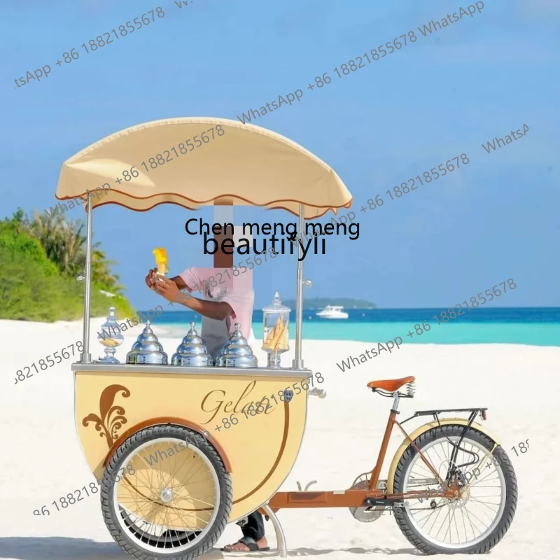 

Three-Wheel Stall Promotion and Sales Touring Float Night Market Commercial Street Snack Commercial Display Cart H