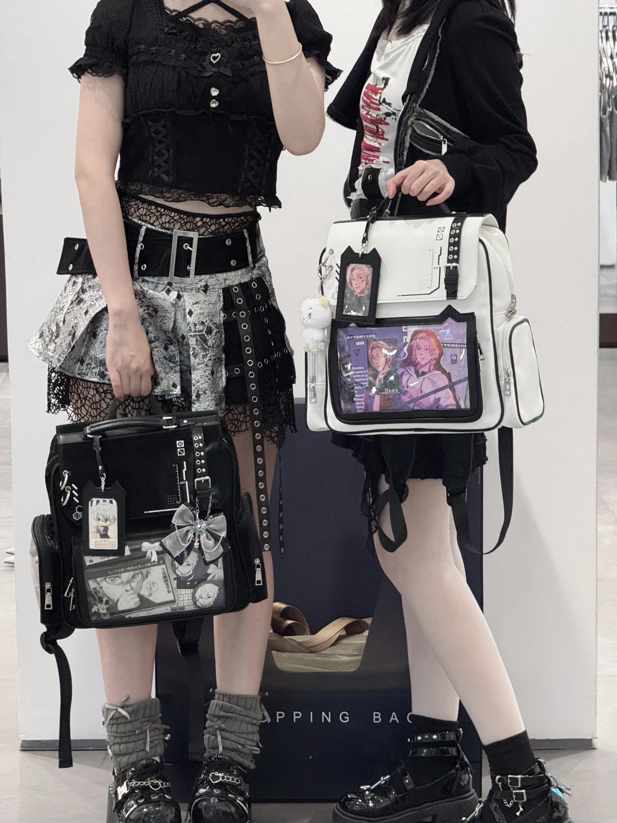 

Japanese Second Dimension Comic-Con Lta Female Original Daily Neutral Small Food Backpack Pain Bag Girl Peripheral Pu Schoolbag