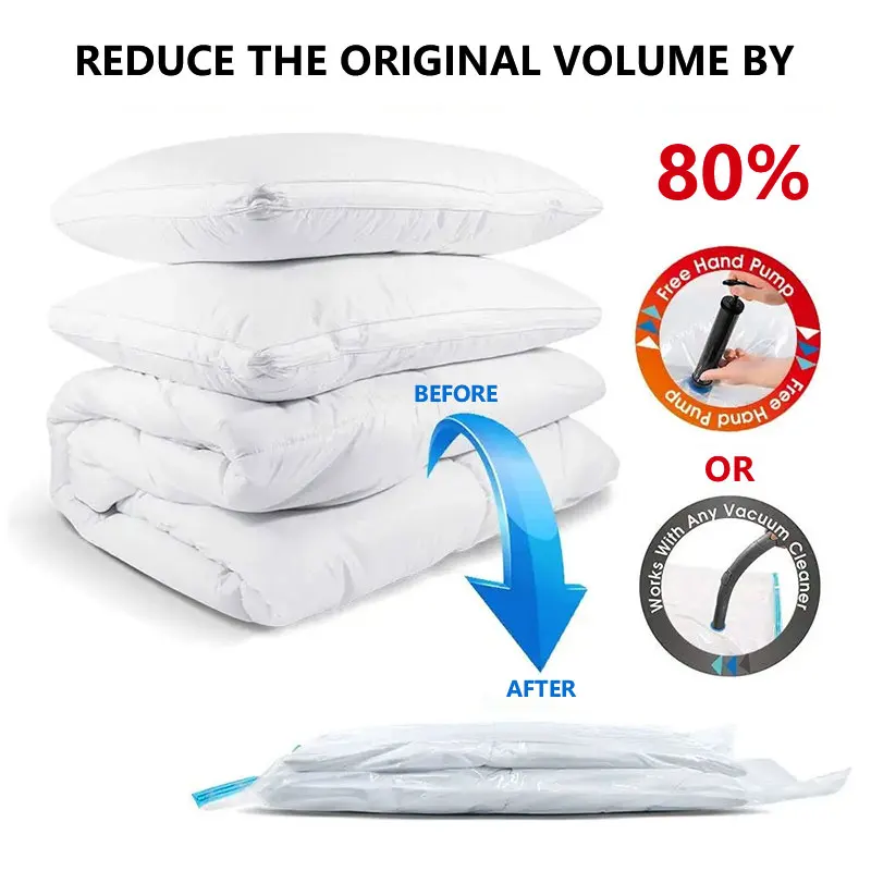 Vacuum Storage Bags Wardrobe Organizer Vacuum Seal Bag Space Saving Bags for Clothes Pillow Bedding Blanket Packaging Storager ﻿