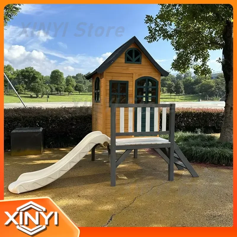 for Outdoor Childrens Cabin Toy Tent Slide Play Equipment Kindergarten Tree House Small House Courtyard Play Room