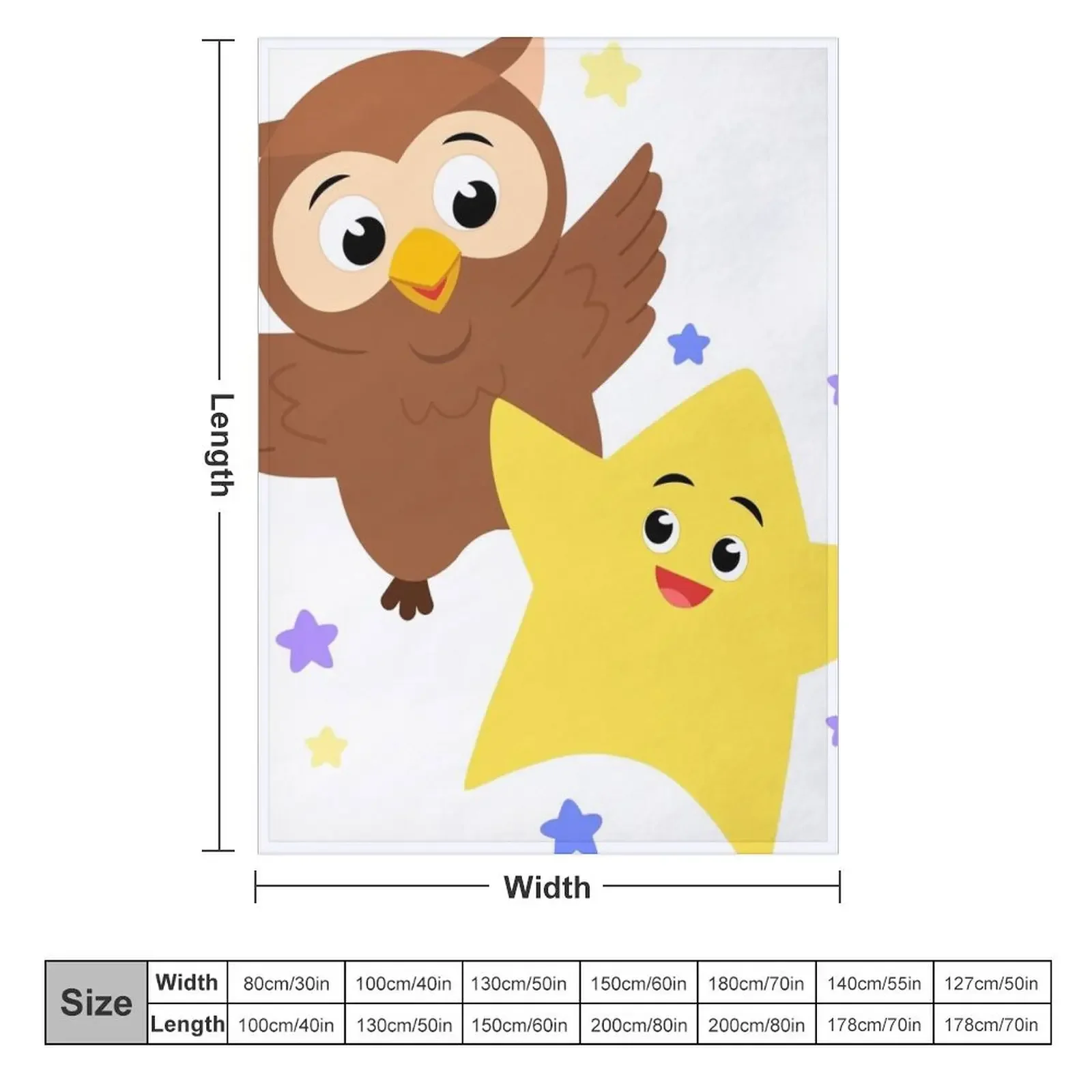 Twinkle Twinkle: Owl & Star Throw Blanket Hair Luxury Brand halloween Blankets