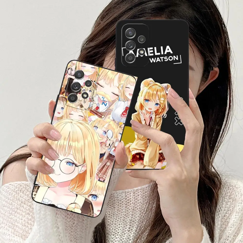 Holo Amelia Watson Matte TPU Mobile Phone Case for Samsung Galaxy A56 55 54 53 52 51 36 35 34 23 16 15 5G Colorful Cover