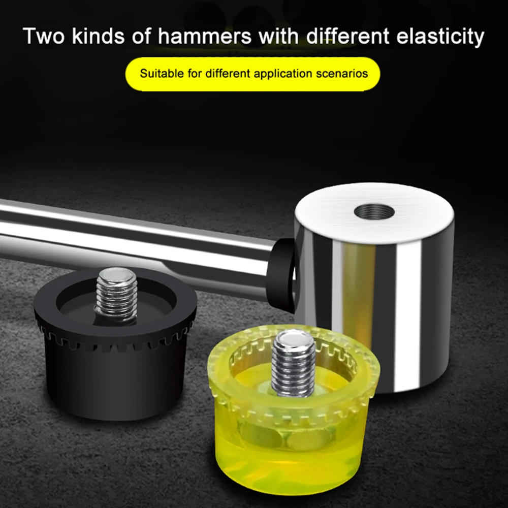 Multifunction Rubber Mallet Telescopic Empty Drum Hammer Titanium  Hammer Carpentry Martillo Construction Manual Tool Woodwork