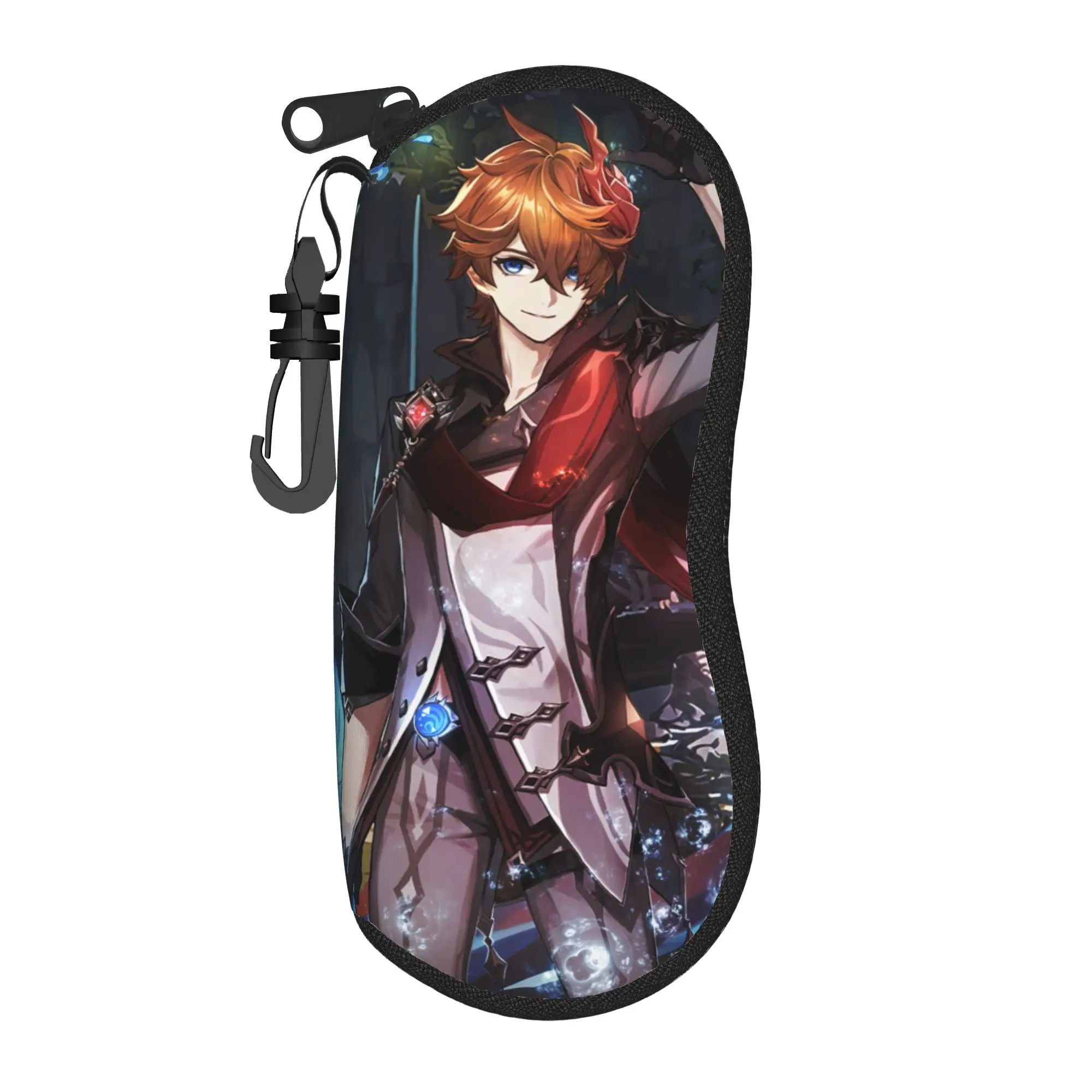 Childe Tartaglia Glasses Case Men Women Student Accessories Genshin Impact Anime Eyewear Storage Box Protector Eyeglasses Box
