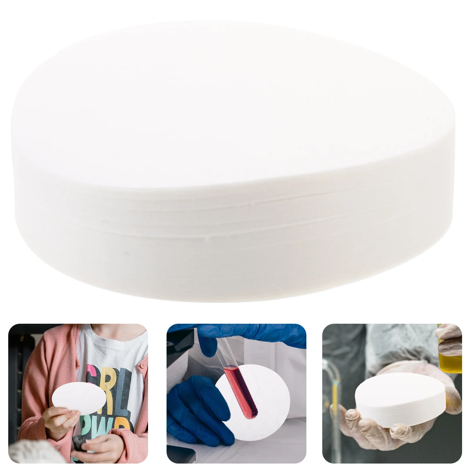 

100Pcs Premium Qualitative Filter Paper Medium Flow Rate Circular Discs Diameter 7cm Suitable for Chemistry Use