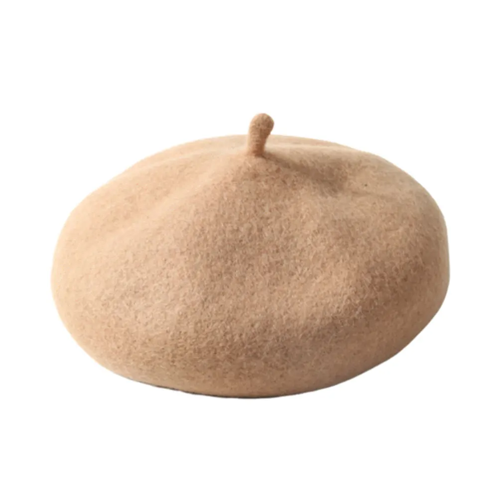 

Baby Beret for Girls Wool Blended Warm Hat French Style Lightweight Autumn Spring Children Accessories Fashionable
