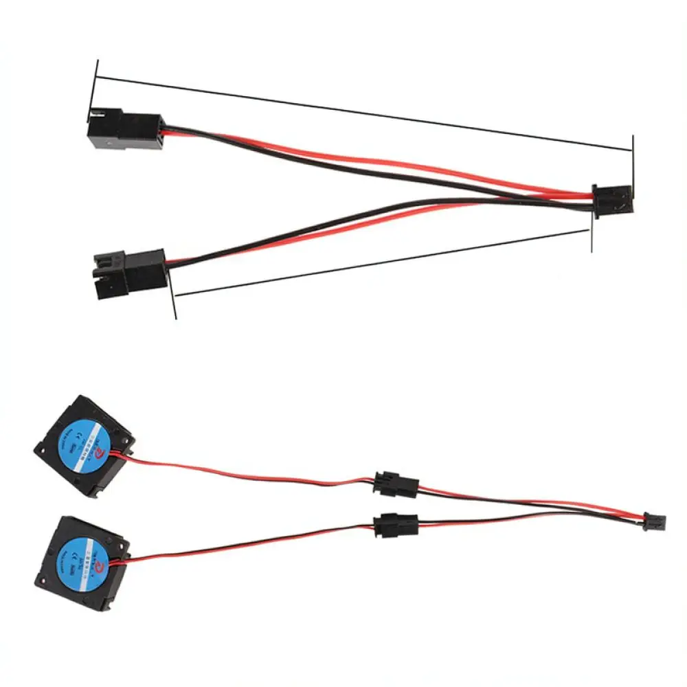 3DSWAY 3D Printer Fan Parallel Splitter Adapter Cable XH2.54 Connector Cooling Extension Wire Accessory Replacement