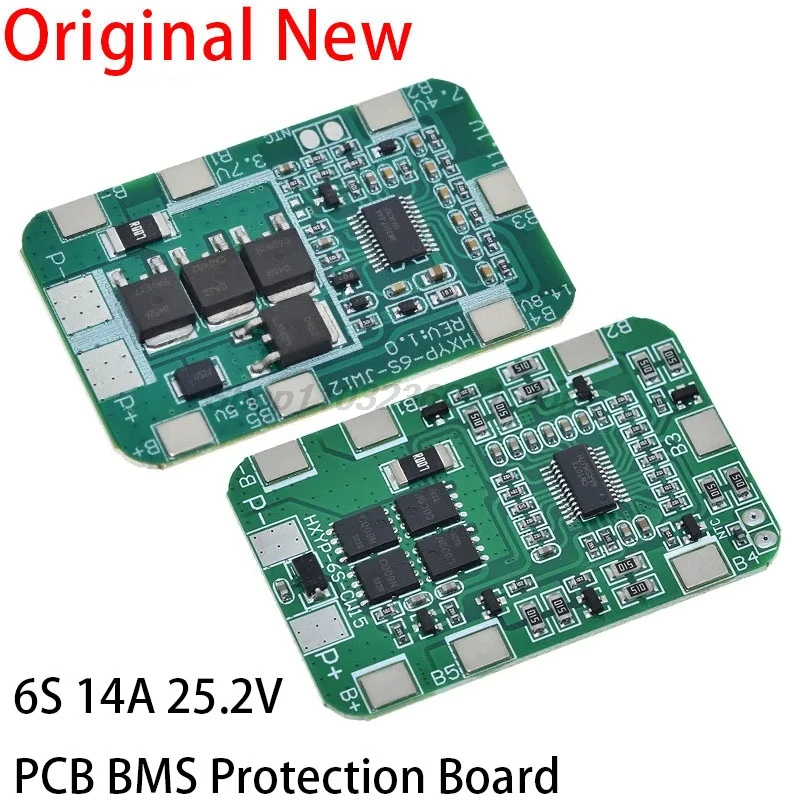 6S 22.2V 25.2V 14A 20A 18650 Li-ion Lithium Battery Charger Protection Board with Balanced PCB BMS 6 Pack Cells Module