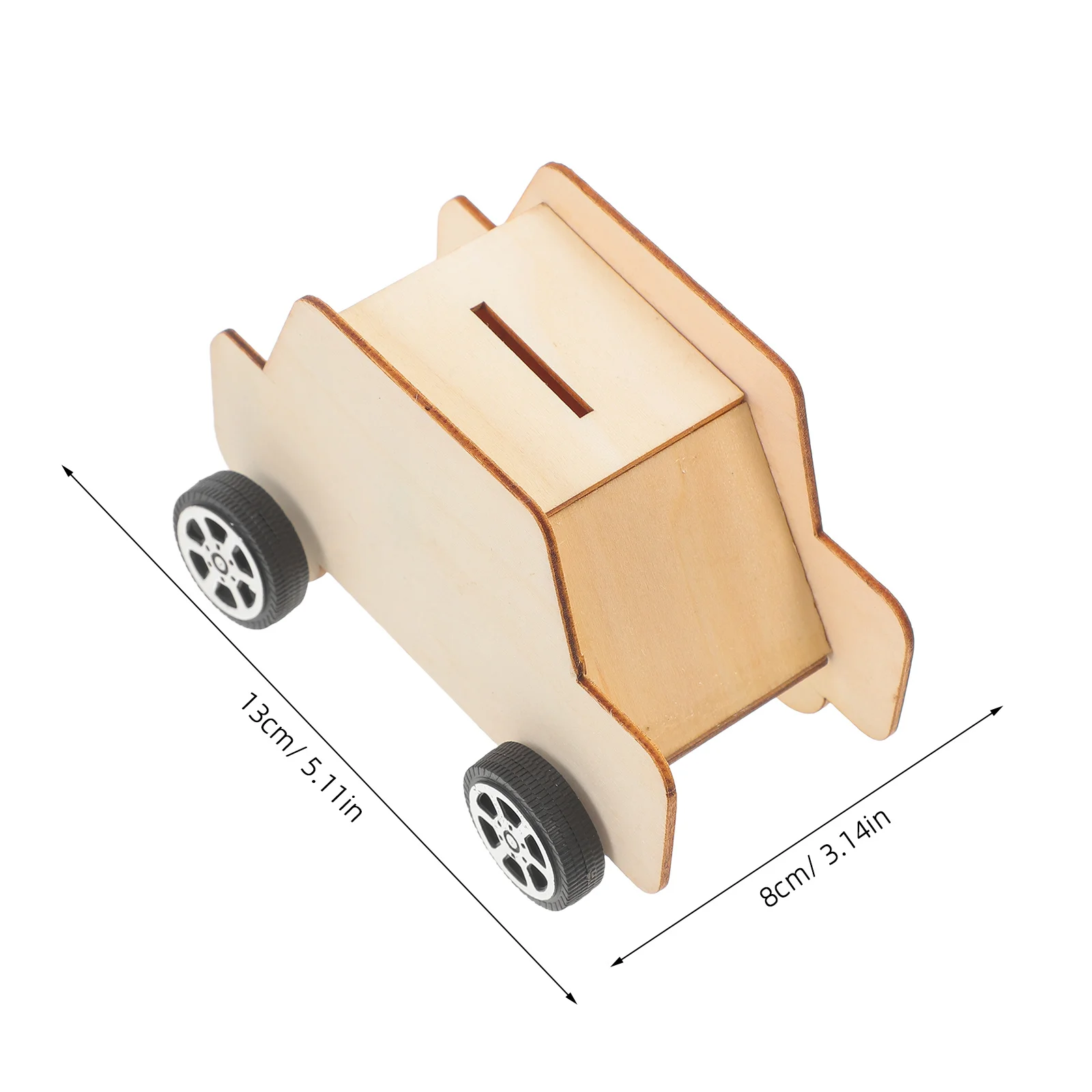 5Pcs Unfinished Holz Auto Sparschwein DIY Kinder Münze Bank Ändern Lagerung Container Spardose Dekor Kinder Spardose