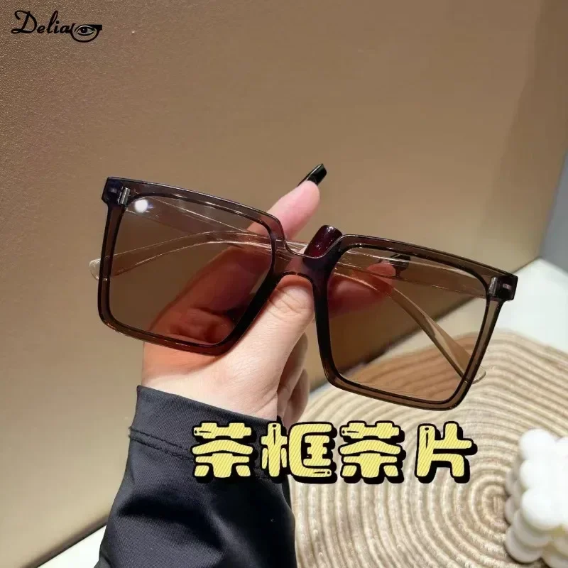 Fashion Rice Nail Square Sunglasses Large Frame with Integrated Lenses Men Women Travel Summer UV Protection Trend Sunglasses