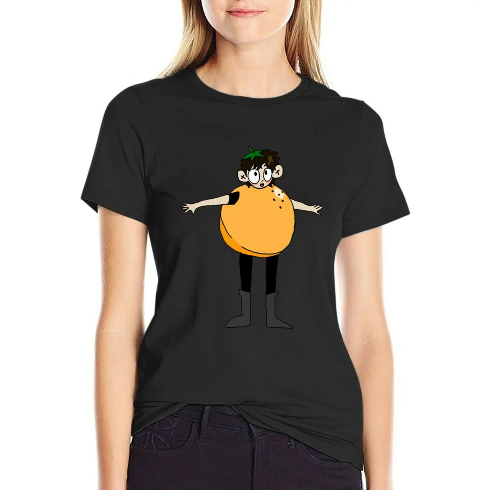 narancia dressed as an orange :) T-Shirt animal prinfor cute tops clothes for woman