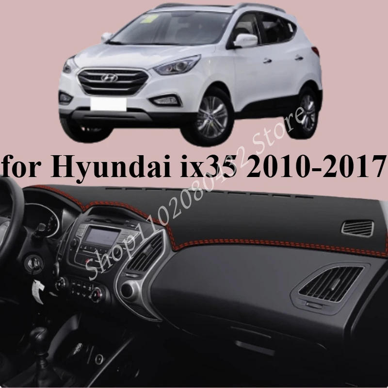

LHD Car Dashboard Mat for Hyundai ix35 2010-2017 Light Blocking Pad Center Console Dash Mat Sunshield Protector