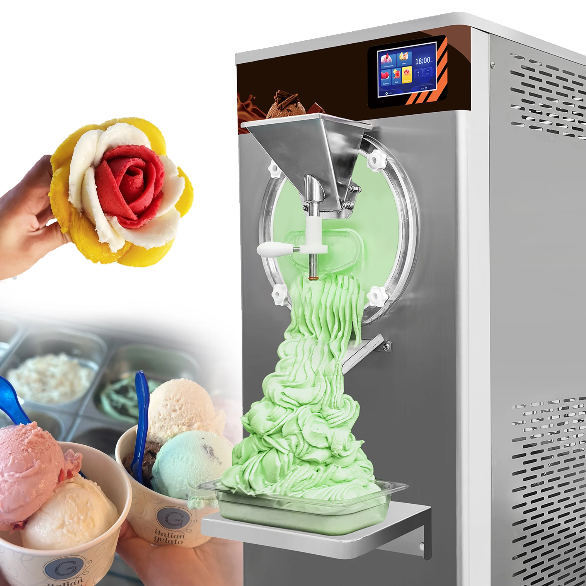

48L/H 5 Program Hard Serve Ice Cream Machine for Sale/Maquina De Helado Duro/Gelato Ice Cream Maker YT-28-1