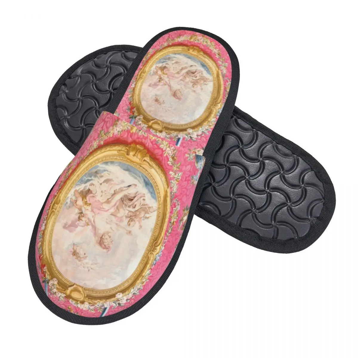 Chinelo antiderrapante rococó renascentista personalizado para mulheres, chinelos macios de espuma de memória, arte boucher quente, arte emergencial, Vênus