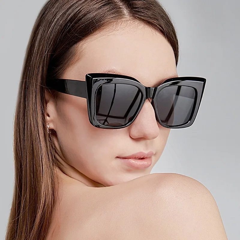 Cat Eye Sonnenbrille Damen Vintage Übergroße Sonnenbrille Damen Luxusmarke