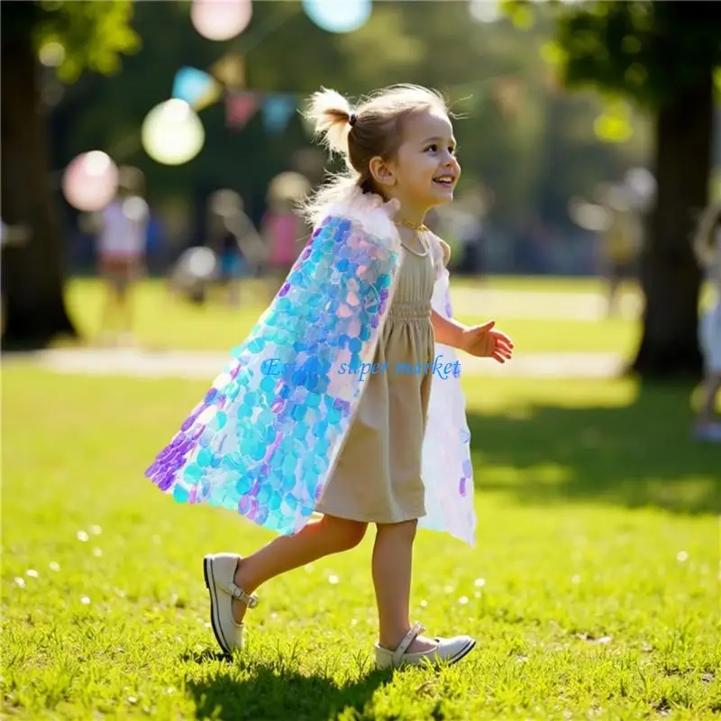 

090B Shimmering Princess Hooded Glowing Feature for Little Girls Dress Up Adventure