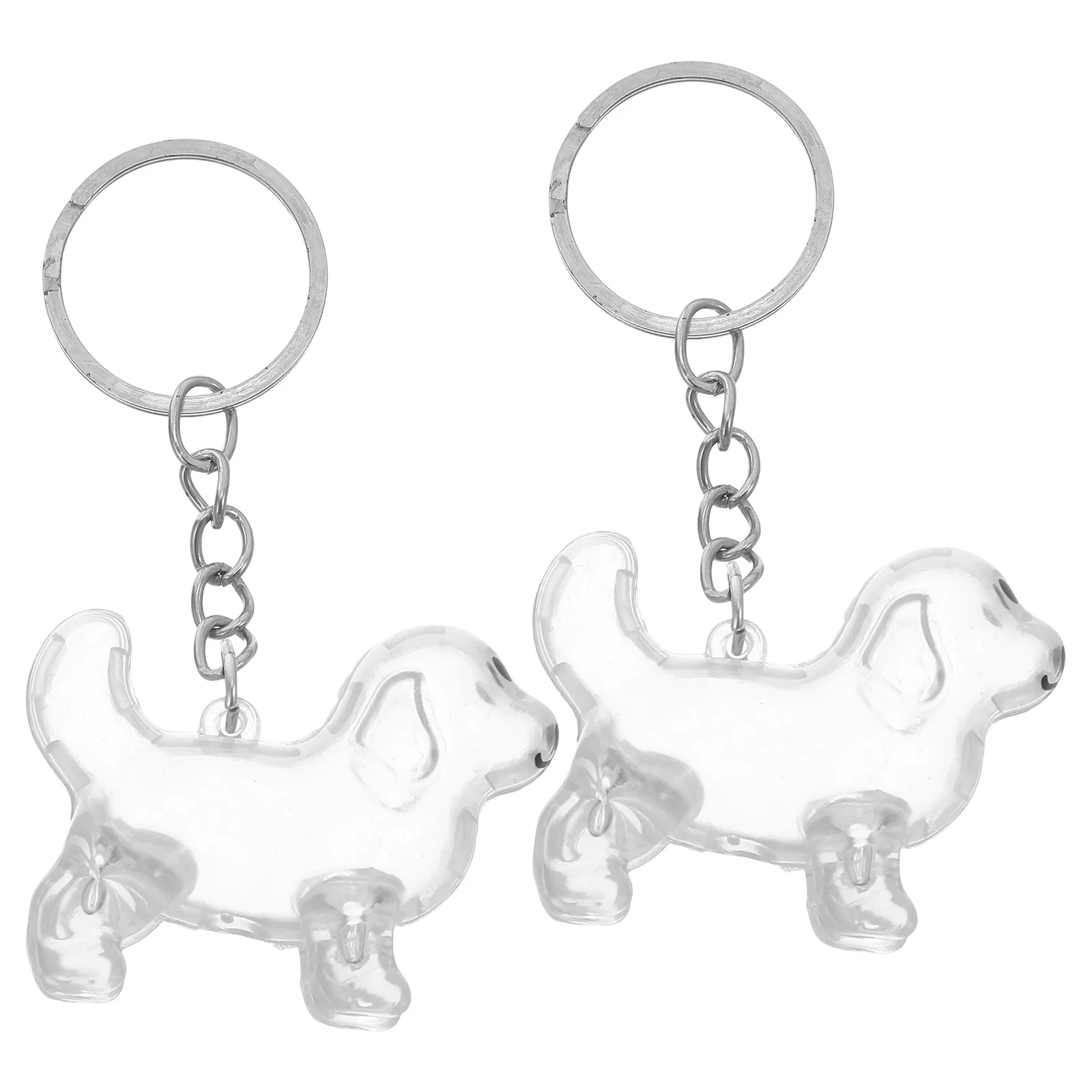 

2Pcs Dog Hair Keepsake Keychain Transparent Pet Hair Storage Box Portable Organizer for Pet Lovers Travel and Home Use