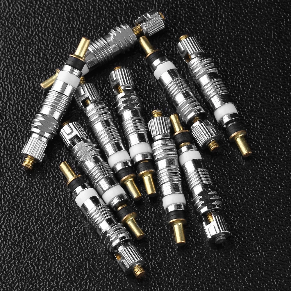 5/10Pcs Abnehmbare Presta Fahrrad Ventil Core Ersatz Reifen Ventil Core Set MTB Rennrad Reifen Rohre Service teile Reparatur Werkzeuge