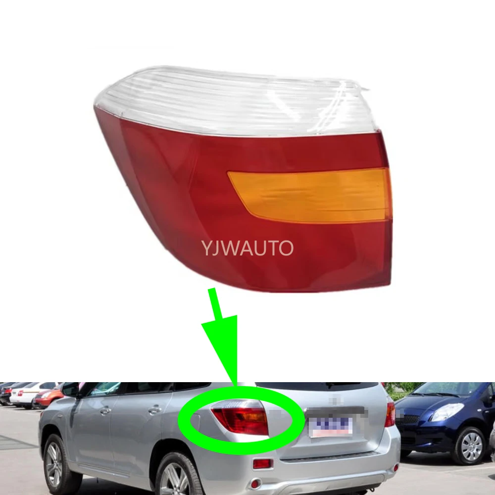 

For Toyota Highlander 2007-2009 2010 2011 Taillight Cover Car Taillamp Lens Glass Replacement Rear Lampshade Brakelights Shell