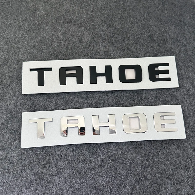 1PC 3D ABS TAHOE Car Logo Side Sticker Tail Bumper Badge Auto Rear Trunk Emblem Decals Styling Accessories XFL