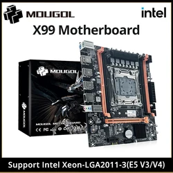 MOUGOL X99 Gaming Motherboard USB3.0 Dual Channel DDR4 Memory PCIEx16 LGA2011-3 Support M.2 NVME for Desktop Computer Components