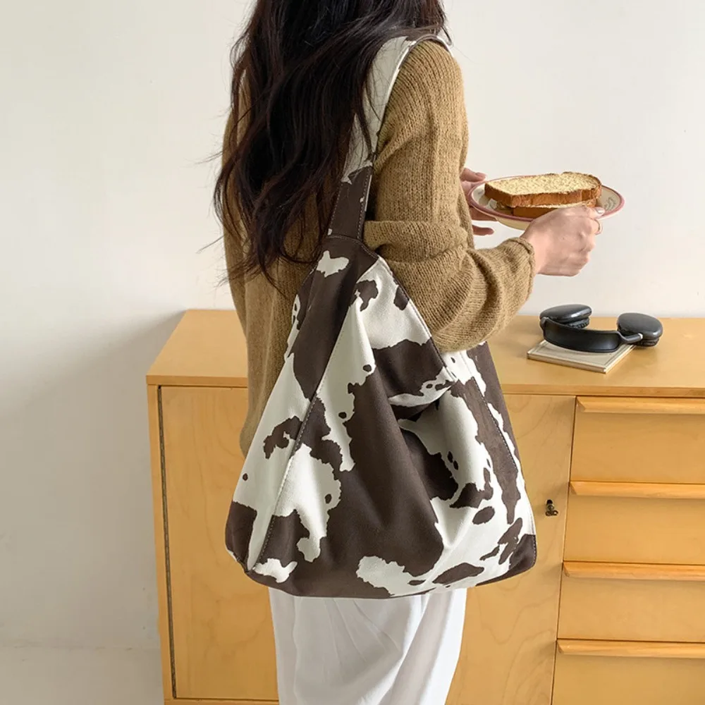 

2025 Autumn Suede Patchwork Shoulder Bags Large Capacity Zipper Casual Versatile Tote Bags For Travel Commuting Handbags