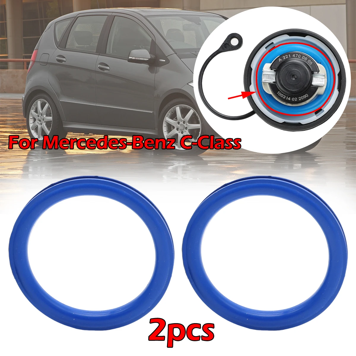 For Benz C-Class W203 W204 C204 CL203 T-Model S203 S204 Gas Cap Fuel Seal Tank Cover Neck O-ring Rubber Gasket Washer V Shape