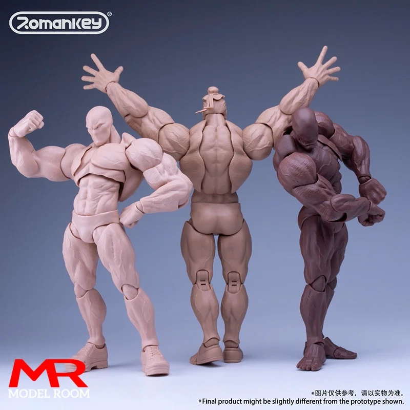 Romankey UMS003 1/12 Big Guy cuerpo articulado súper Flexible 18cm músculo fuerte soldado masculino figura de acción cuerpo muñecas para colección