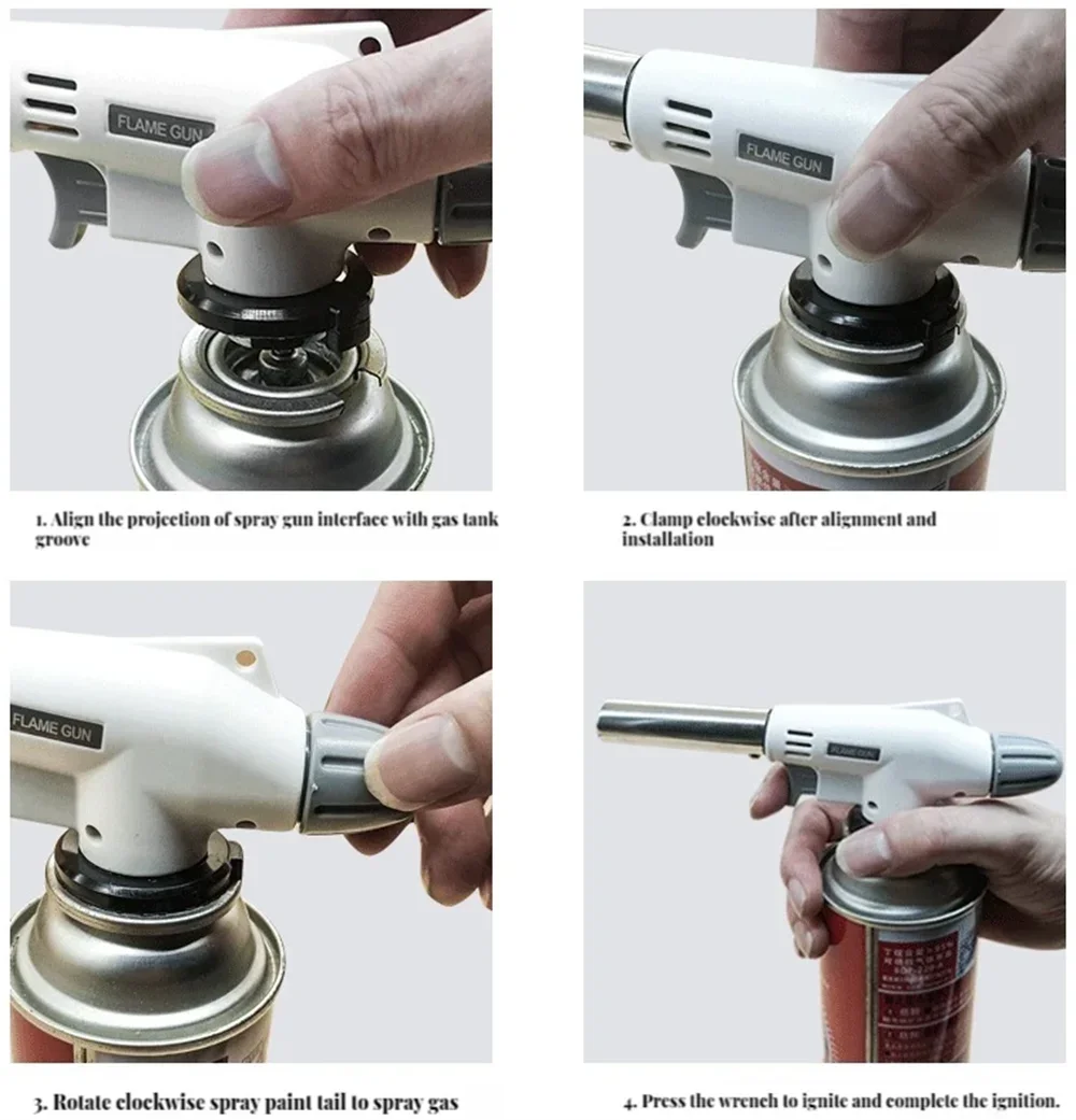 Card burner Outdoor barbecue kitchen baking igniter Flame gun Ceramic core spray gun Small welding torch image 2