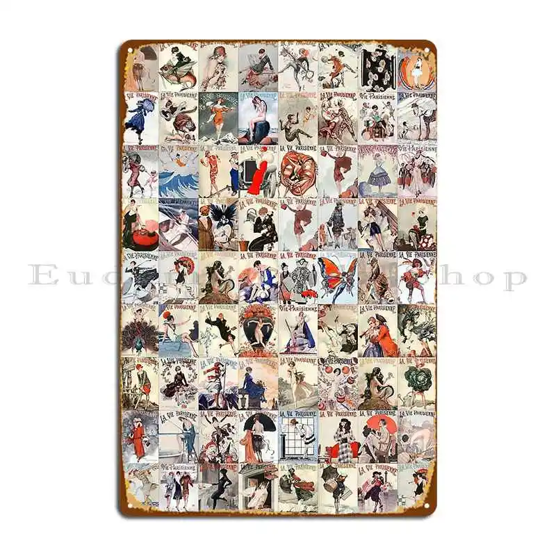 La Vie Parisienne Montage Madness Metal Sign Design Pub Club Iron Wall Decor Design Tin Sign Poster