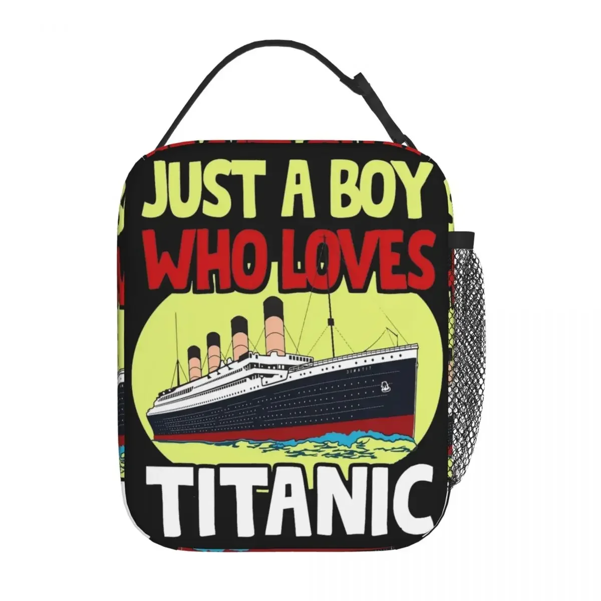 

Lunch Boxes Just A Boy Who Loves Titanic Product Boys Gift Food Box Y2K Thermal Cooler Lunch Box For Work