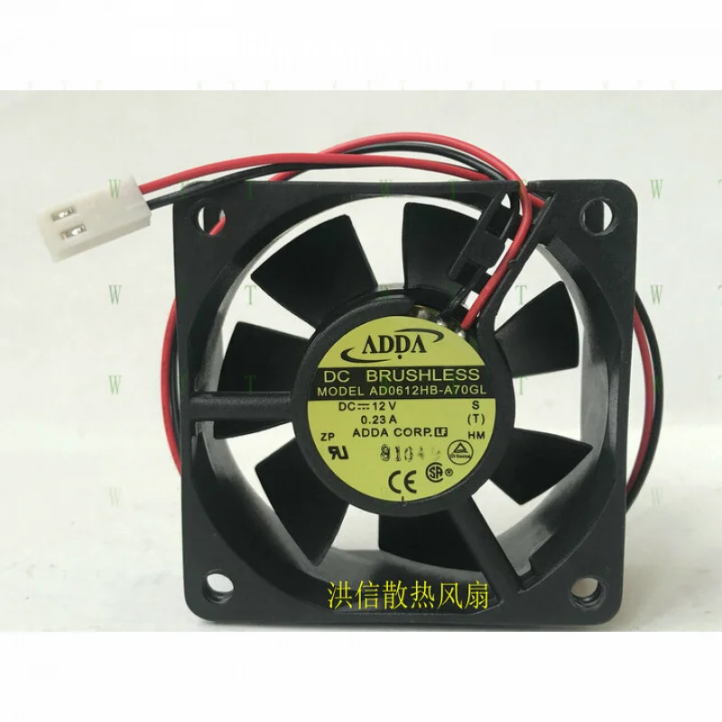 

H 1 PCS for ADDA Fan AD0612HB-A70GL DC12V 0.23A 6025 6CM 2 Pin Chassis / power fan