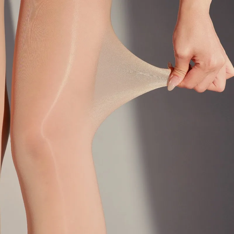 Shiny Tights Silky Women's Fitness Pantyhose Glossy Thin Long Legging Socks See-Through Female Stockings Large Size Wholesale