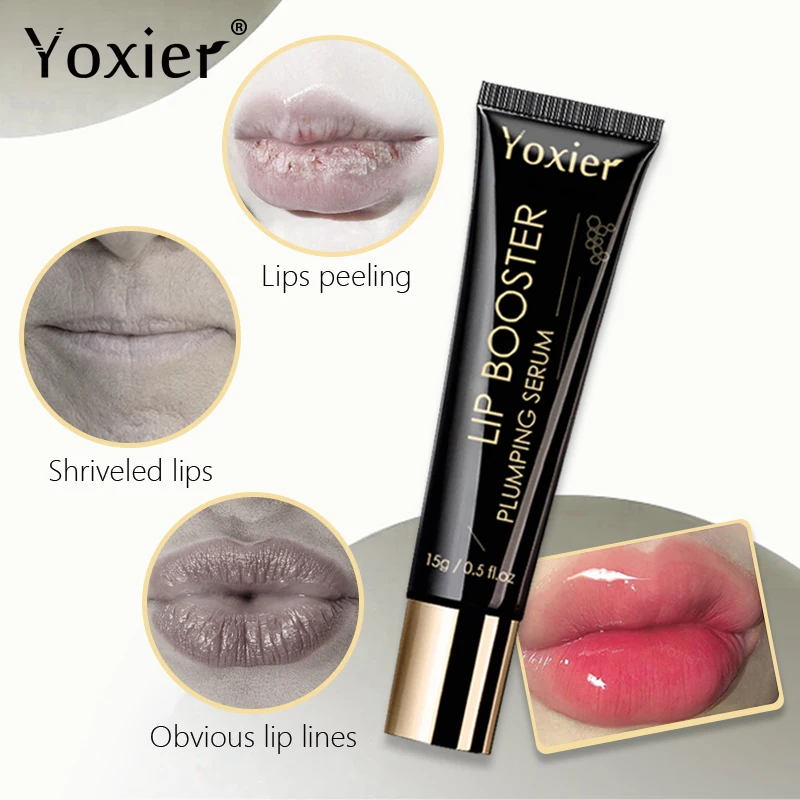 Lip Booster Plumping Serum Instant Volumising Repair Reduce Refine Wrinkles Collagen Vitamin E Moisturizing Beauty Lip Skin Care