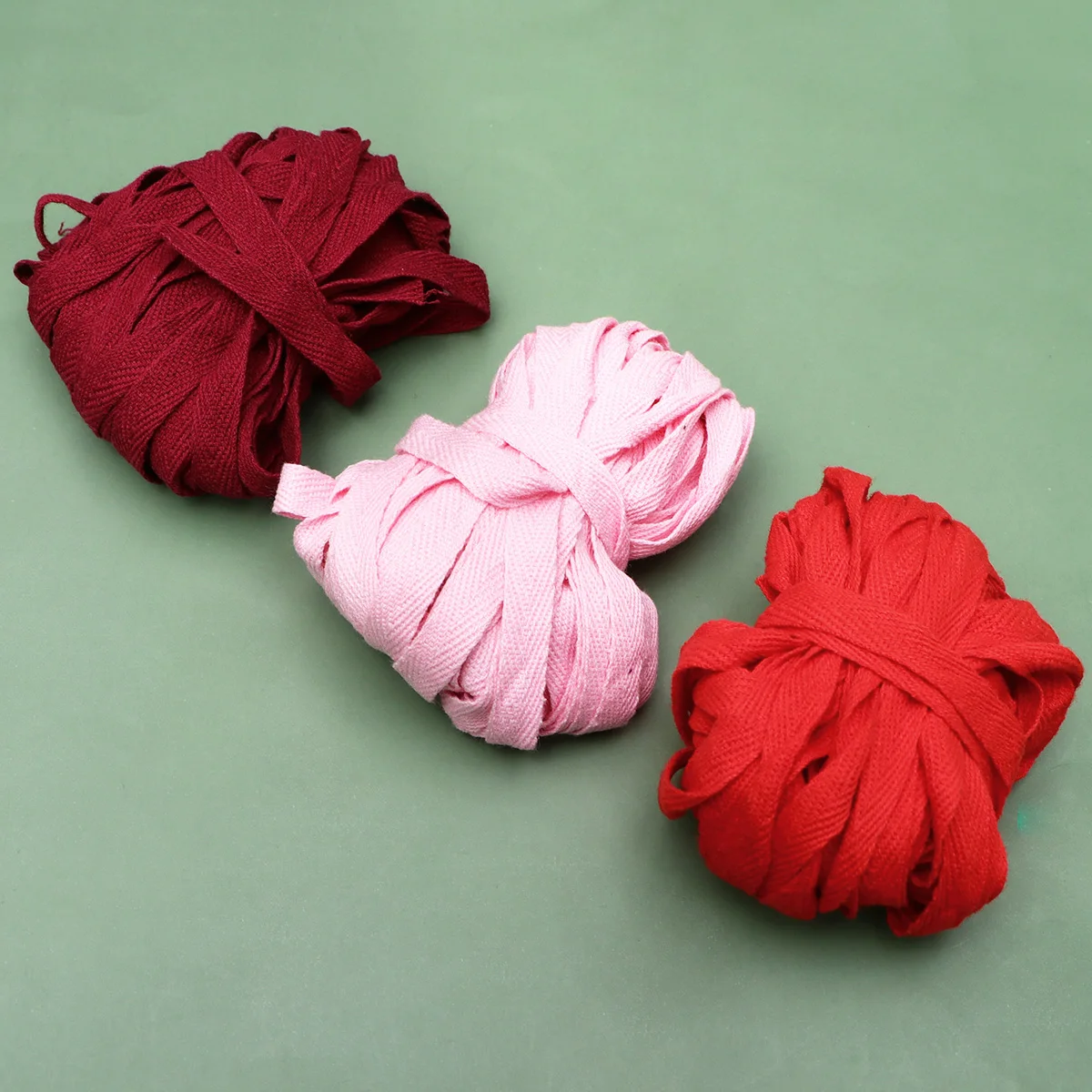 

3 Pack Cotton Ties Decoration Rope Woven Ribbon Twill Fabric Braid Wrapping Band