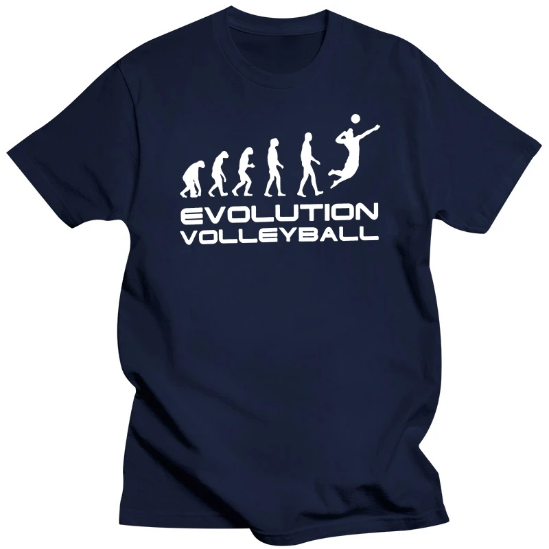 2019 New Men's  Mens T-shirt Evolution Volleyballer, Volleyballer T-shirts, Sporter Clothing   Tee Shirt