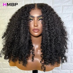 Kinky Curly Human Hair Wigs For Women 13x4/13x6 HD Transparent Lace Frontal Wigs Brazilian Pre Plucked 4x4 Lace Closure Wig HMBP