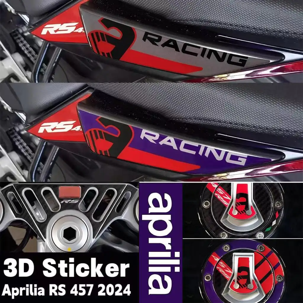 

For Aprilia RS 457 2024 Motorcycle Accessories Waterproof Protective Sticker 3D Epoxy Resin Protective Sticker