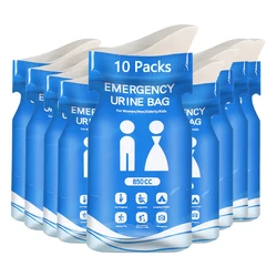 Car Urine Bag 850ml Emergency Vomit Bags Disposable Mini Mobile Toilets Handy Unisex Urinal Toilet Bag For Women Men , 1-10pcs
