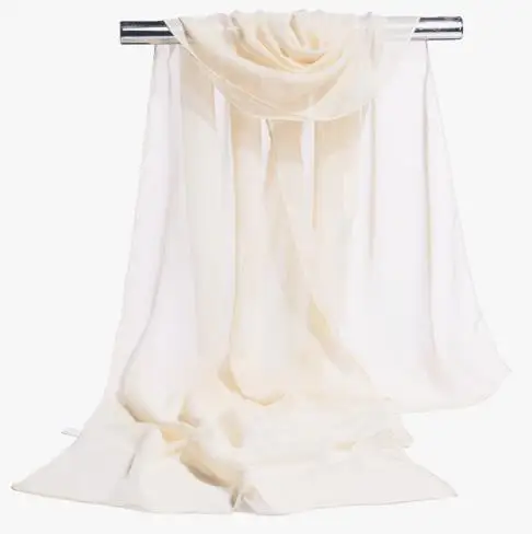 160*50cm jednolity kolor sprzedaży symulacja silk szyfonowa w paski szalik dziki modny szal ochrony przeciwsłonecznej drukuj szalik we wzór roślinny szaliki — zdjęcie 7