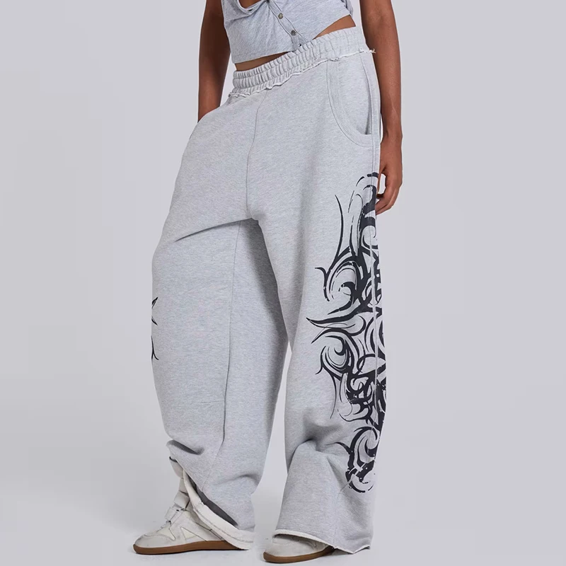 موضة Harajuku مخطط Sweatpants الرجال النساء فضفاض سراويل للجري الرجعية عادية مريحة دائم التدريب في الهواء الطلق تشغيل بانت