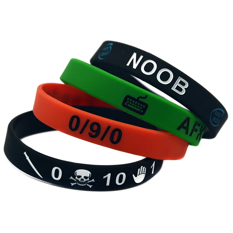 1 PC AFK Feeder Noob Inside Esport Silicone Bracelet Games Rubber Wristband