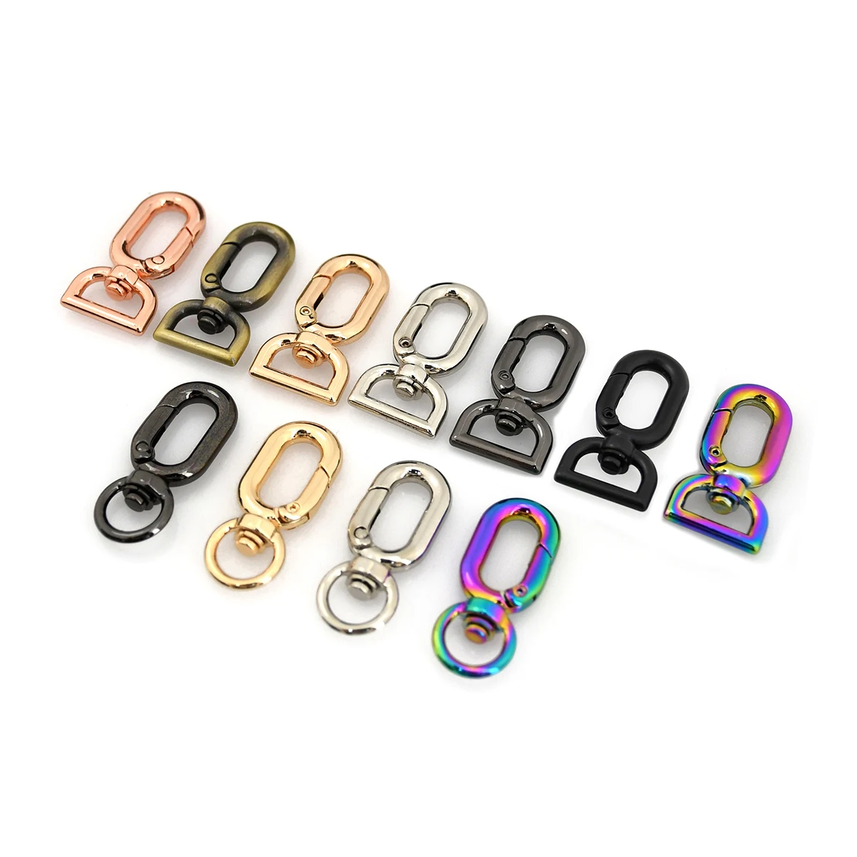 1pcs Metal Snap Hook Fashion Hang Buckle for Webbing Leather Craft Bag Strap Belt Garment Luggage DIY Accessory 10mm