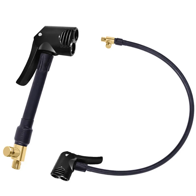 Car Tire Inflator Hose Inflatable Air Pump Extension Tube Adapter Twist Tyre Connection Deflate Air Chuck for Bike Motor 2in1