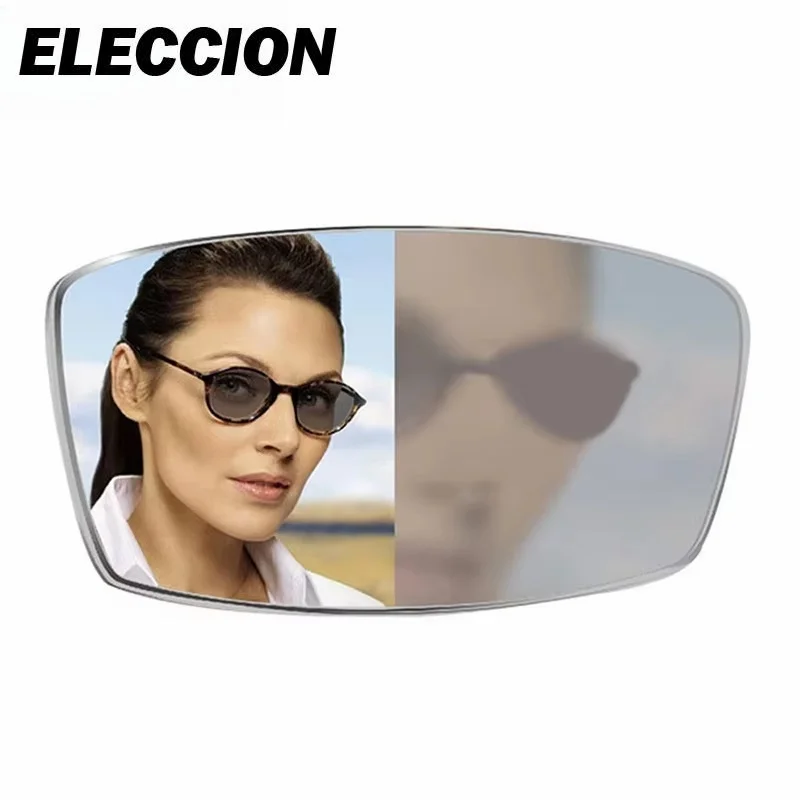 ELECCION 1.67 Index Photochromic Thin Lenses Anti Reflective UV Protection Crystal Dark Gray Brown Chameleon for Eye Glasses