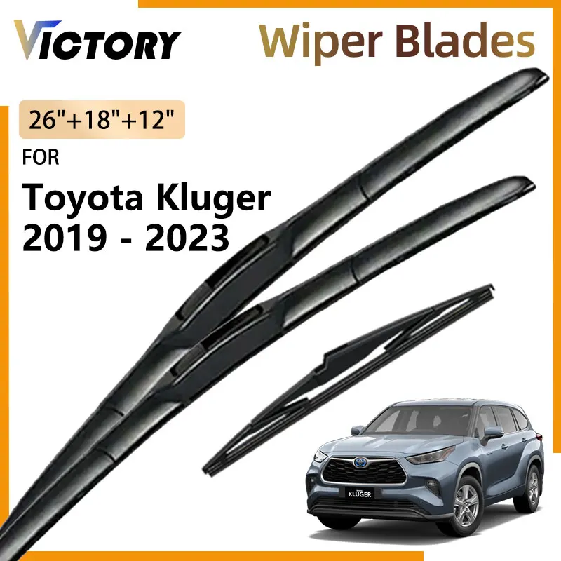 

Car Front Rear Wiper Blades For Toyota Highlander Kluger XU70 70 2019 - 2023 2022 2021 2020 Windshield Windscreen Window Brushes